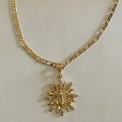 Sun pendant 18K Gold Plated