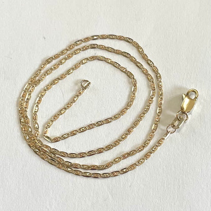 14K Tri-color Gold Valentino Chain 1.5mm