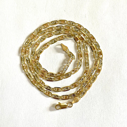 14K 3-toned Gold Valentino Chain 3.3mm