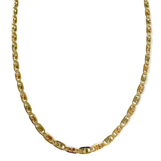 14K 3-toned Gold Valentino Chain 3.3mm