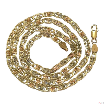 14K 3-toned Gold Valentino Chain 4.2mm