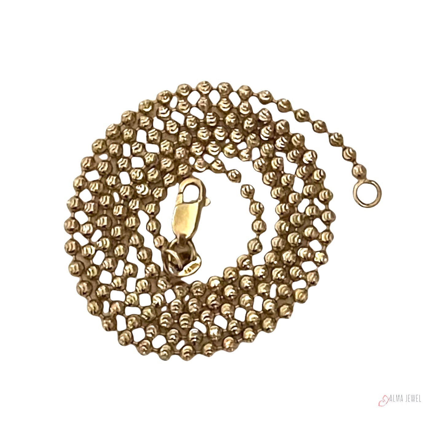 Moon-cut Beads Necklace
