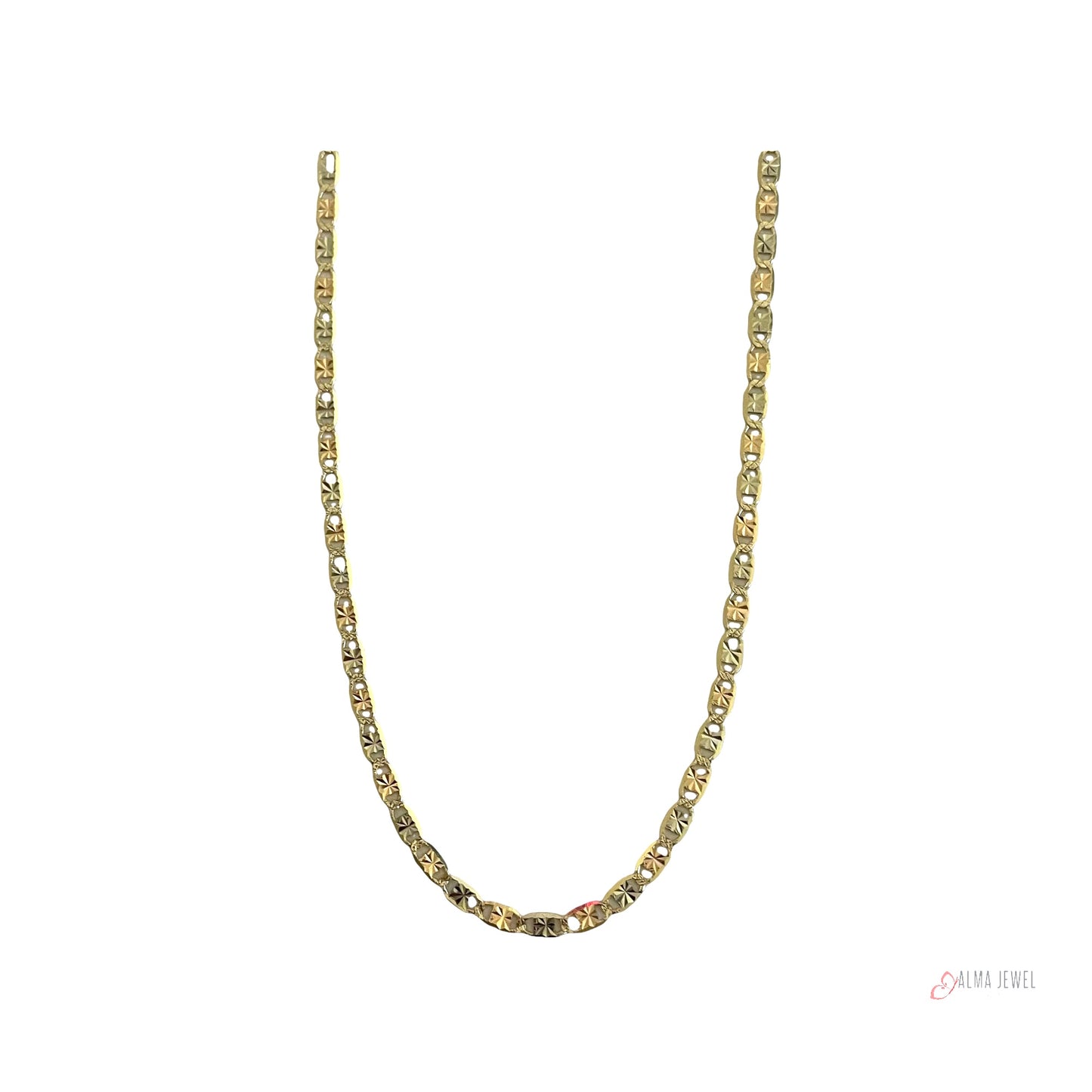 14K 3-toned Gold Valentino Chain 1.8mm