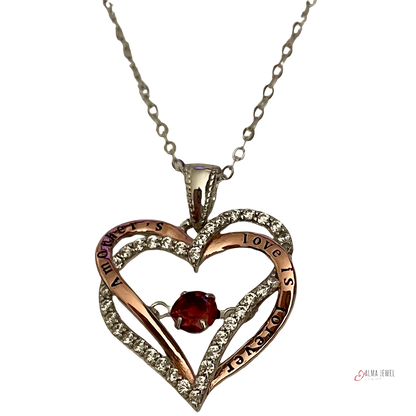 .925 Sterling Silver hearth pendant