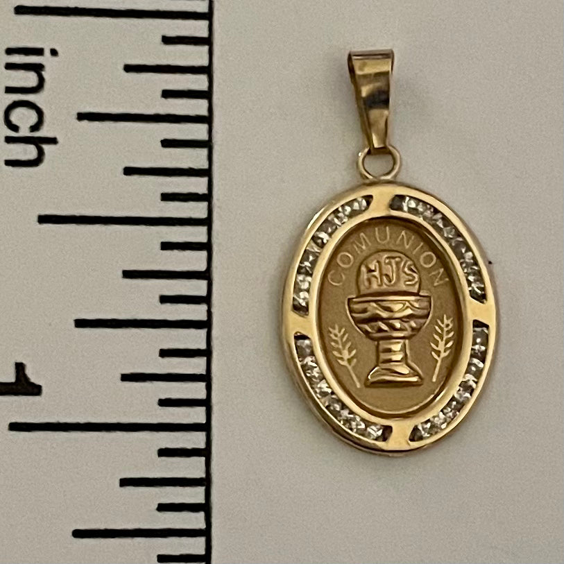 14K Gold First Communion Pendant