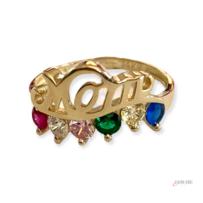 14K Gold Lady ring Mom  #9