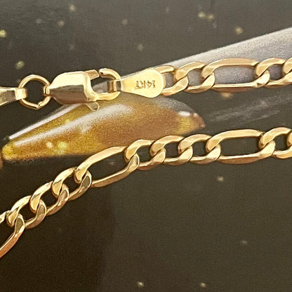 14K Gold Figaro Chain 3.4mm