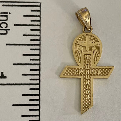 14K Gold First Communion pendant