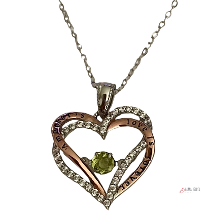 .925 Sterling Silver hearth pendant