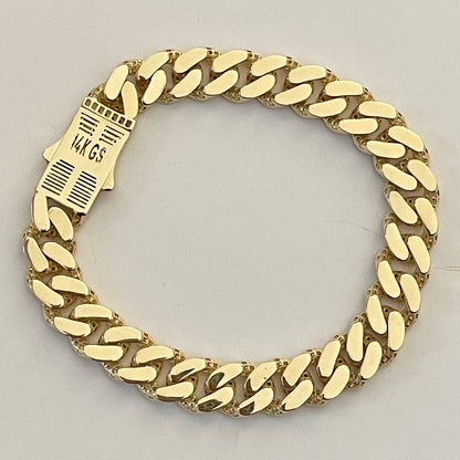 14K Gold Iced out Bracelet 8.5