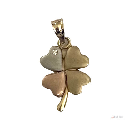 14K Gold 4-Leaf Clover pendant