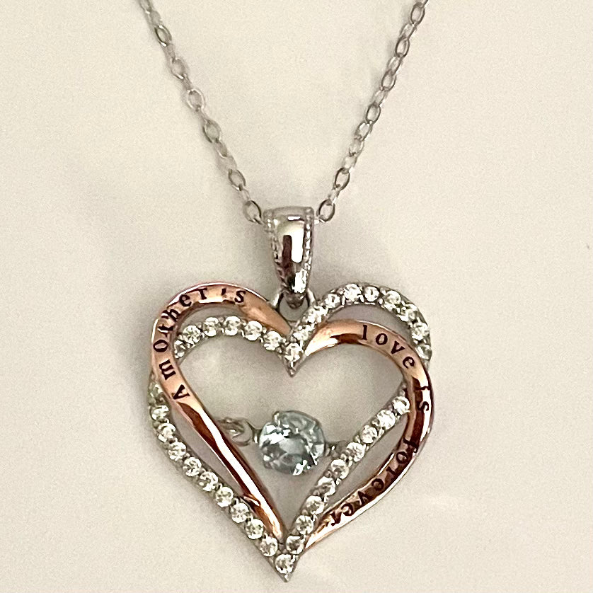 .925 Sterling Silver hearth pendant