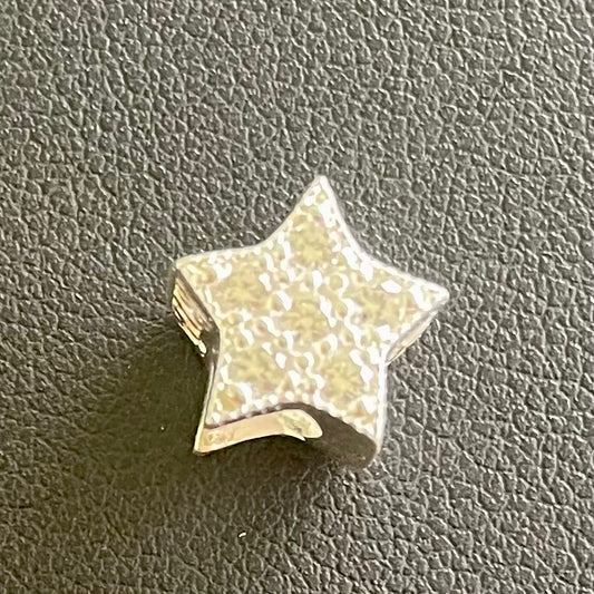 Shiny Star Spacer Slide, in .925 Sterling Silver