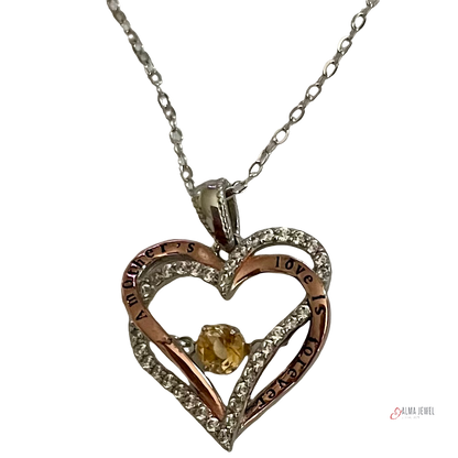 .925 Sterling Silver hearth pendant