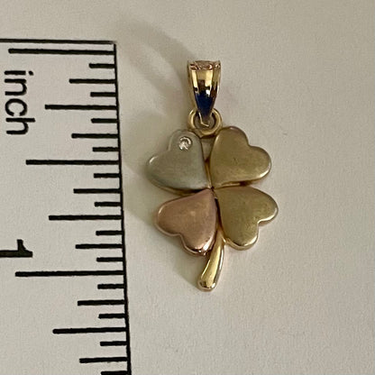14K Gold 4-Leaf Clover pendant