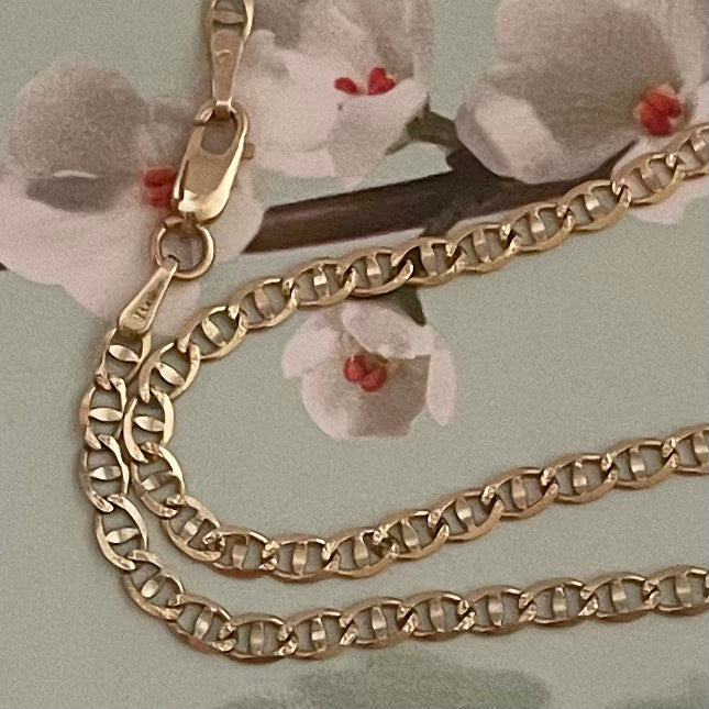 14K Gold Curb Mariner Chain 2.8mm