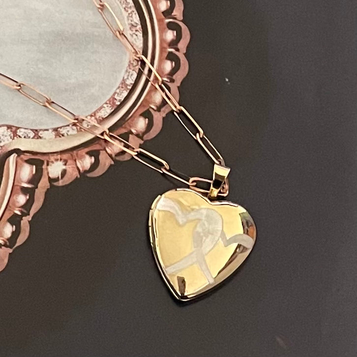 14K Gold Locket heart