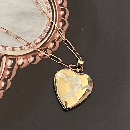 14K Gold Locket heart