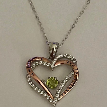 .925 Sterling Silver hearth pendant