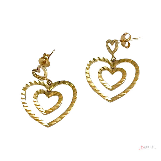 Double-Heart Earrings.