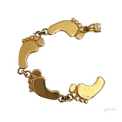 14K Gold 4 feet pendant