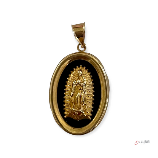 14K Gold Onix Charm