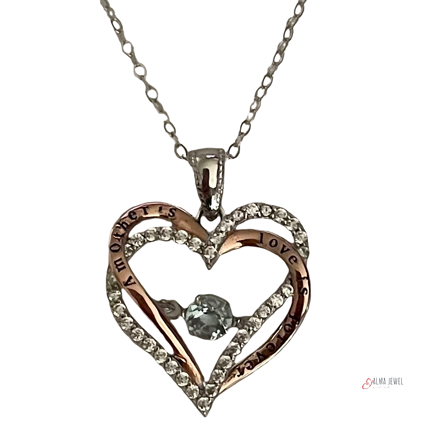 .925 Sterling Silver hearth pendant