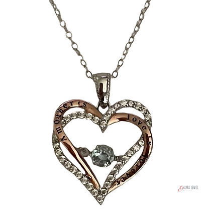 .925 Sterling Silver hearth pendant