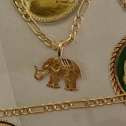 14K Gold Elephant pendant
