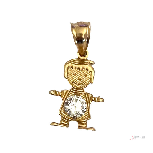 14K Gold Baby boy Pendant