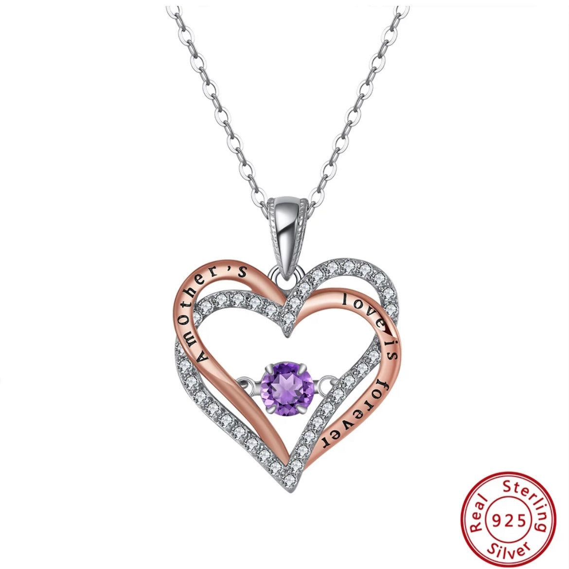 .925 Sterling Silver hearth pendant
