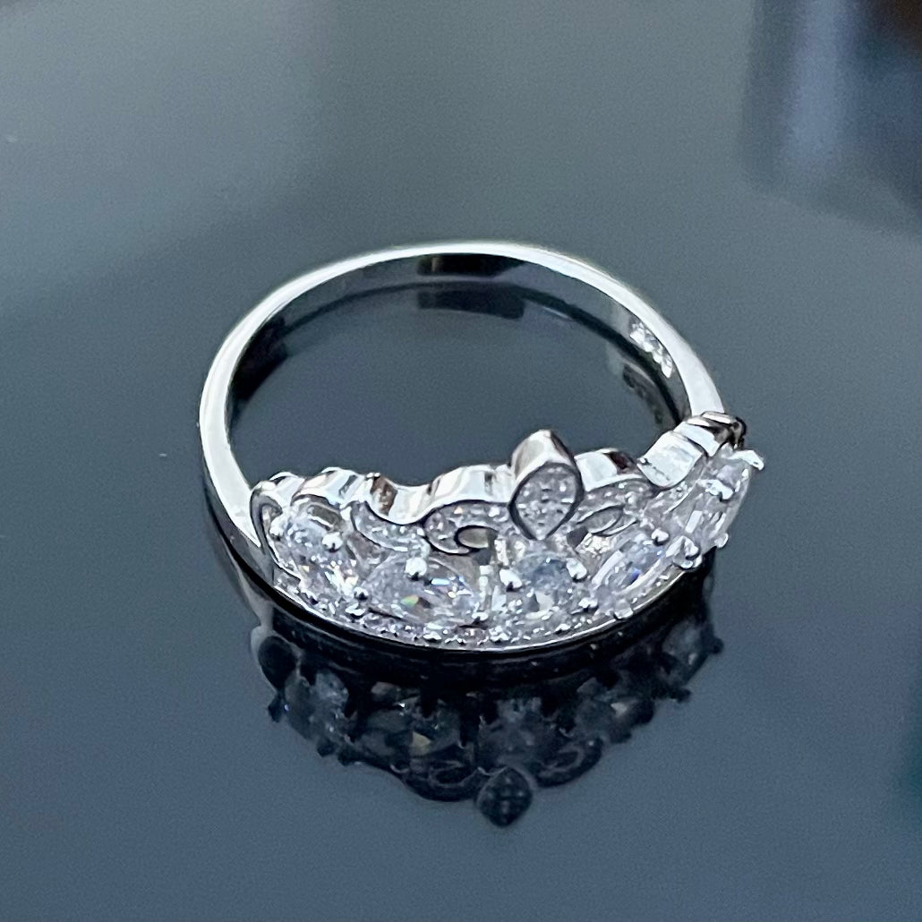 .925 Sterling Silver Tiara Ring